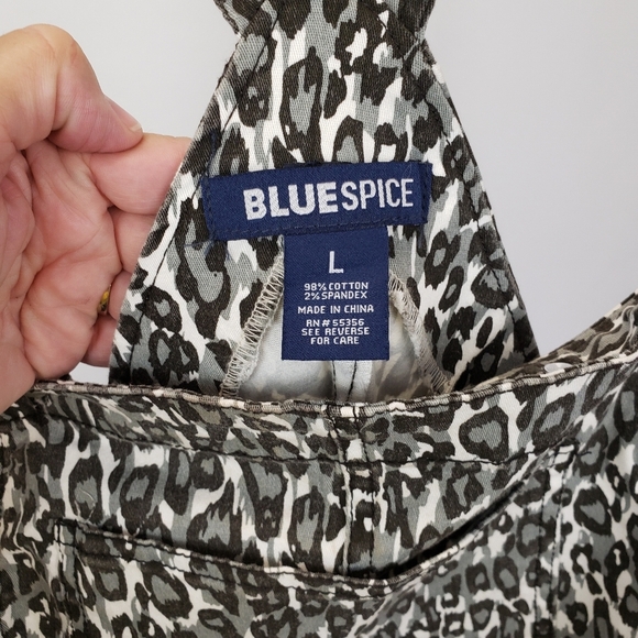 Bluespice Leopard Print Skirt Overalls size large - Picture 7 of 9